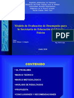 Modelo evaluación desempeño Secretaría Educación Falcón