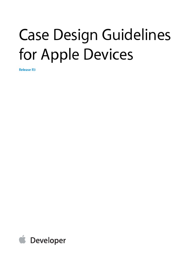 Case Design Guidelines For Apple Devices Release R3 PDF I Pod