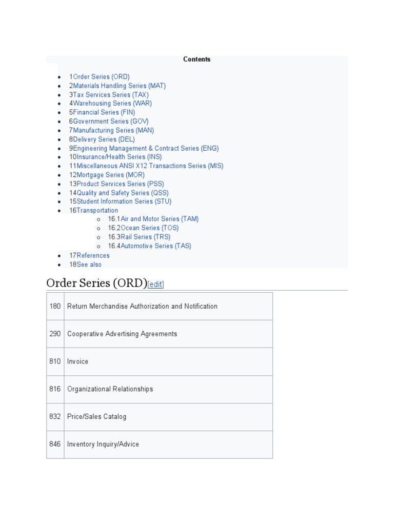 ANSI X12 Codes PDF Cargo Insurance