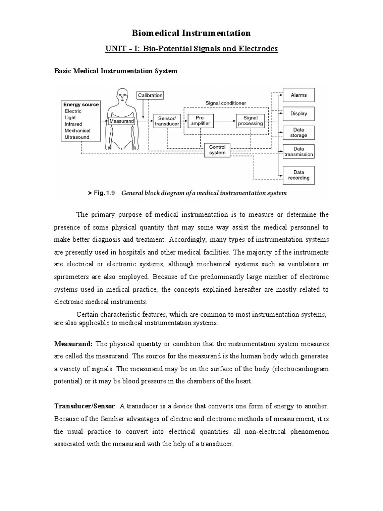 Biosignals in Biomedical Instrumentation | PDF | Membrane Potential ...
