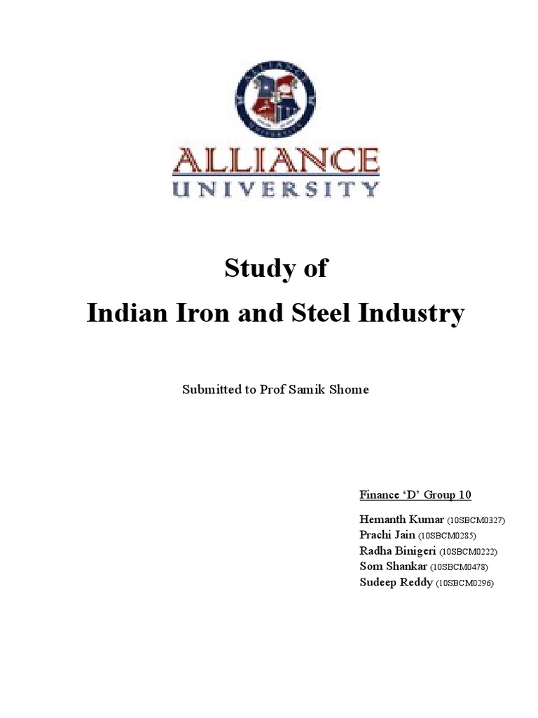 Indian Iron and Steel Industry Analysis | PDF | Economic Growth | Steel