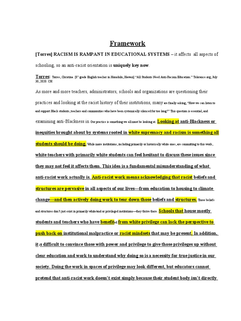 Anti-Racism Education in Schools | PDF | Racism | Discrimination & Race ...