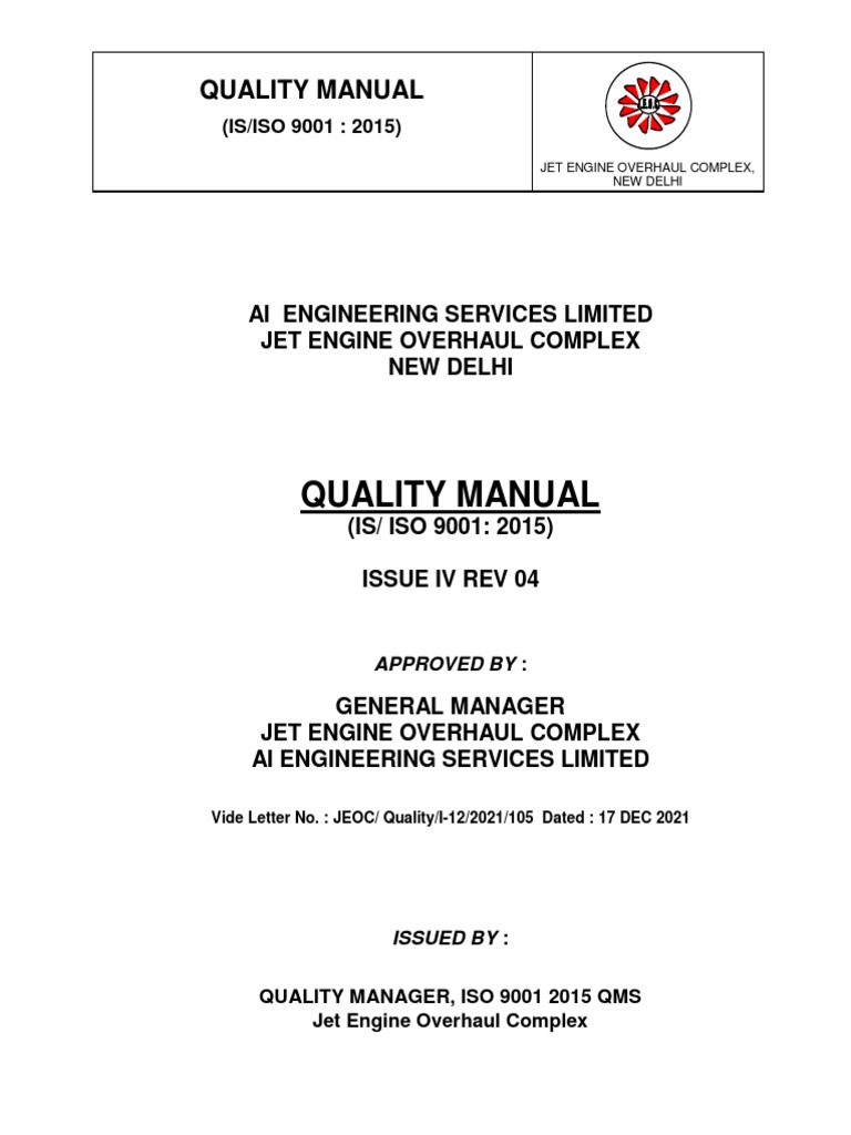 Iso QM Issue IV Rev 04 Dec 21 | PDF | Quality Management System | Iso 9000