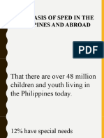 Legal Basis of Sped in The Philippines and Abroad