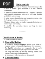 Ratio Analysis (Liquidity Ratio)