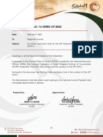 Memorandum No. 16 Series of 2022: Date: To: Subject