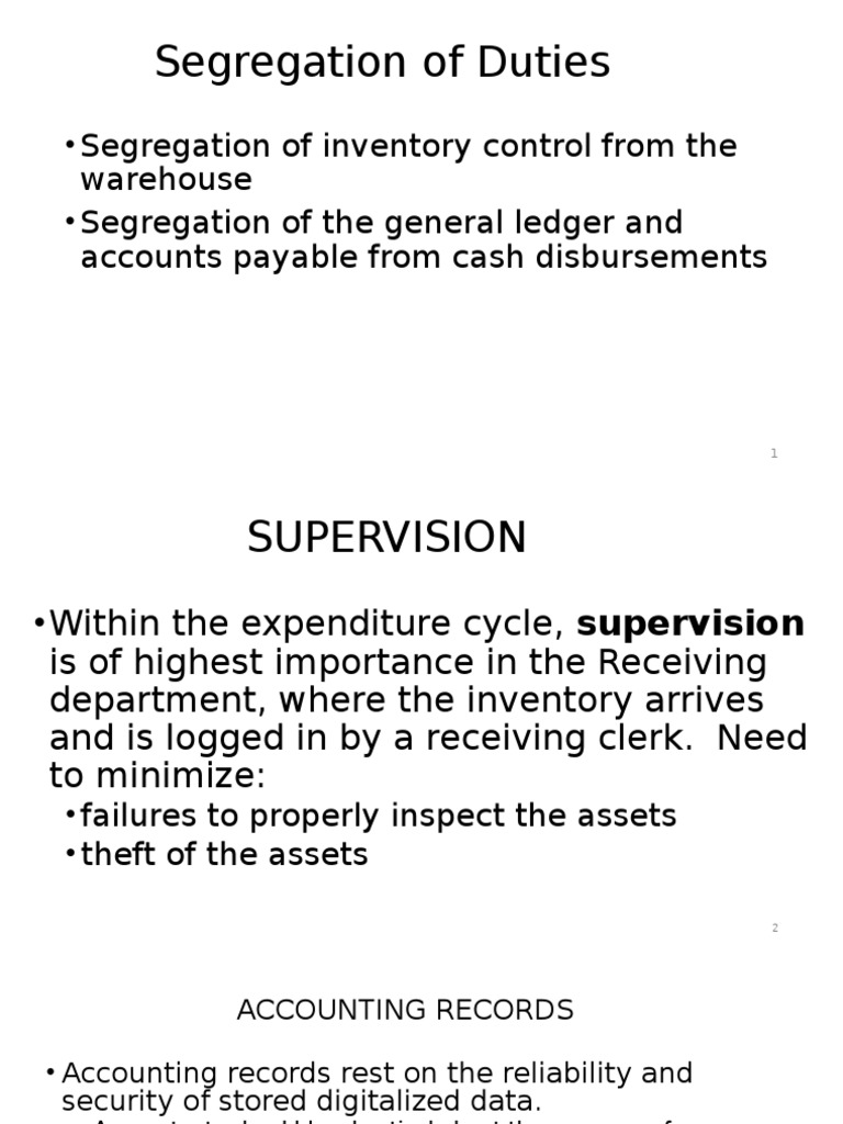 Segregation of Duties | PDF