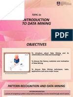 Topic 1a - Introduction To Data Mining