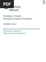 Examiners' Report Principal Examiner Feedback October 2020