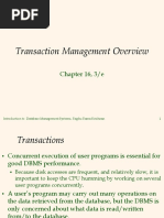 Transaction Management Overview: Chapter 16, 3/e