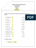 Delhi Public School, Electronic City English Spiral Grade Vi Nouns Answer Key