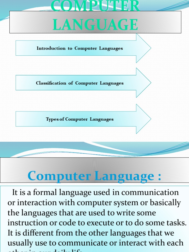 Introduction To Computer Languages | PDF | Programming Language ...