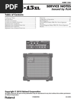 Roland Cube 15XL (2010) Service Manual