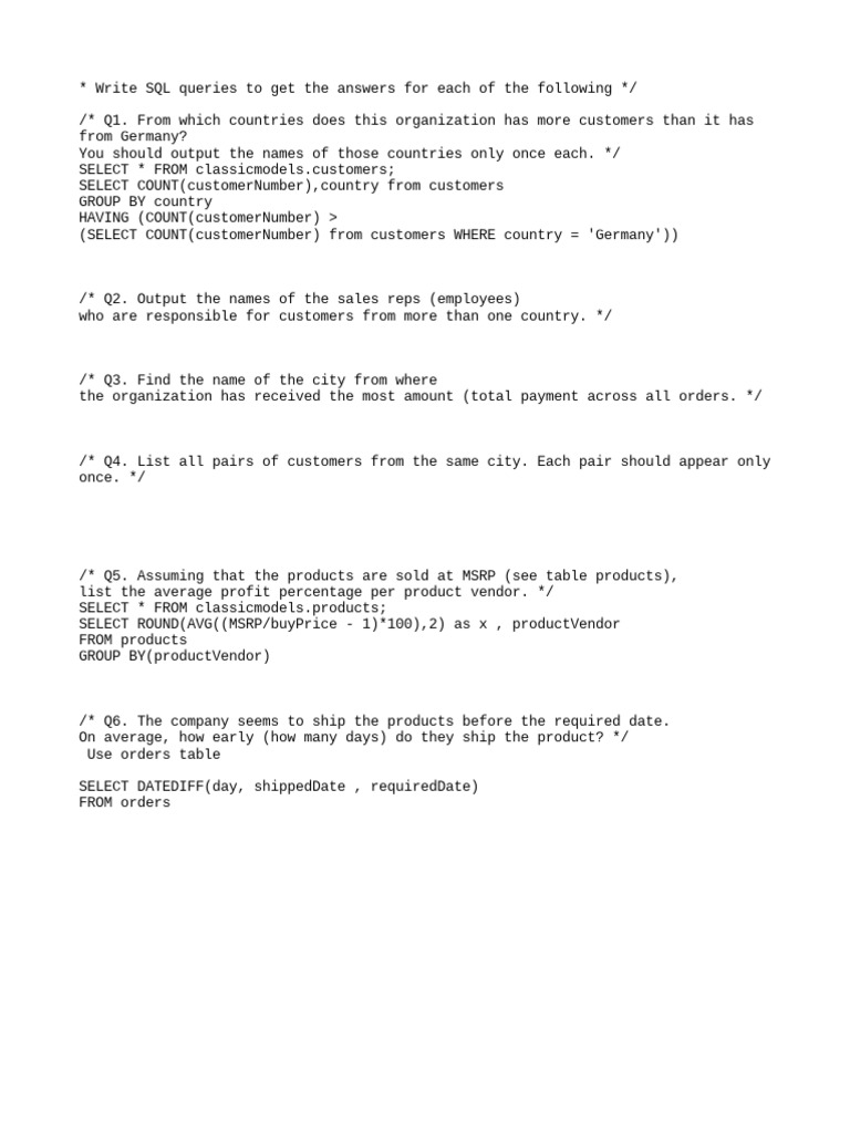 SQL Query | PDF
