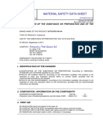 Material Safety Data Sheet: Detergencia y Textil Quimica SL