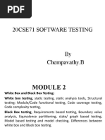 20CSE71A - ST - MODULE 2 - White Box Testing