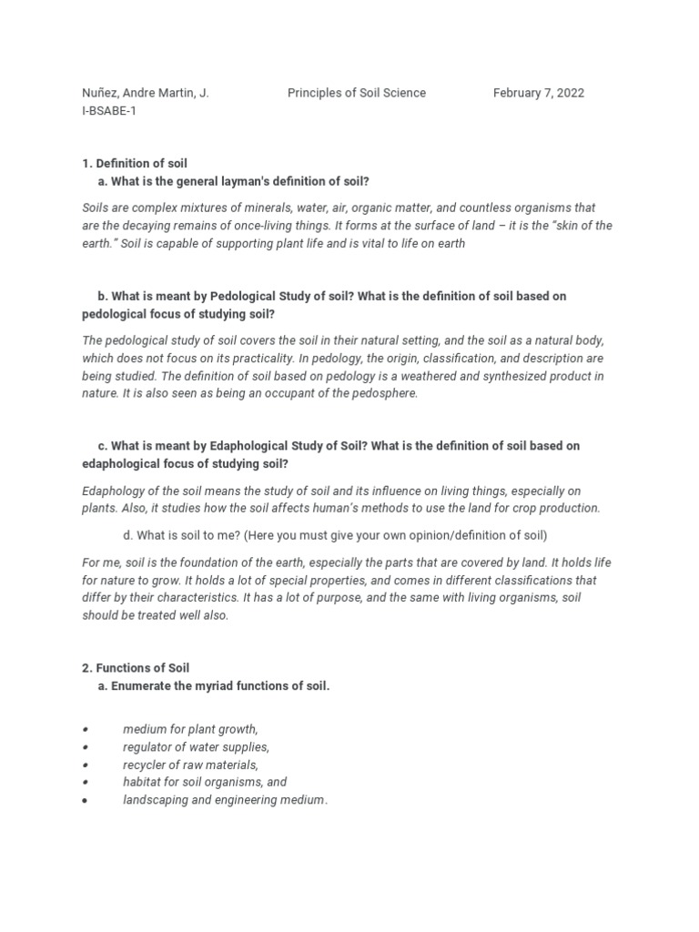 Chapter 1 Soil As Natural and Dynamic Body | PDF | Soil | Organic Matter
