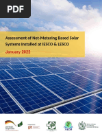 Assessment of Net-Metering Based Solar Systems Installed at IESCO & LESCO