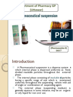 Pharmaceutical Suspension: Department of Pharmacy GP (Uttawar)