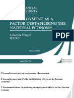 Unemployment As A Factor Destabilising The National Economy: Eduarda Venger IFF19-3