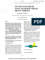 Design and Analysis of Differential Gear Box Used in Heavy Vehicle