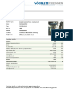 Machine-Datasheet: Double Column Press - Mechanical Weingarten