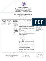 Department of Education: Weekly Home Learning Plan