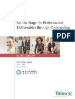 Set The Stage For Performance Deliverables Through Onboarding