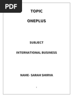 Oneplus Word Sarah Shirva