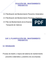 Planificación del mantenimiento preventivo sistemático y predictivo