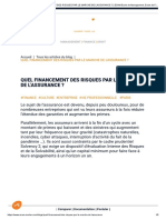 Quel Financement Des Risques Par Le Marche de L'assurance - Esam Ecole de Management, Ecole de Finance, Ecole de Droit