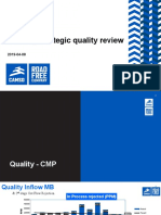 Monthly quality review highlights key metrics