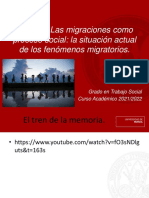TEMA 1. Las Migraciones Como Proceso Social. La Situación Actual de Los Fenómenos Migratorios.