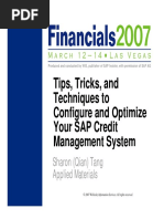 PDF Tips Tricks and Techniques To Configure and Optimize Your Sap Credit Man DL