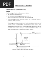 Retaining Wall Problems: Ouestion