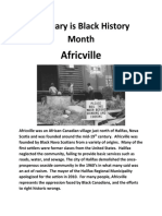 Black History Month - Africville
