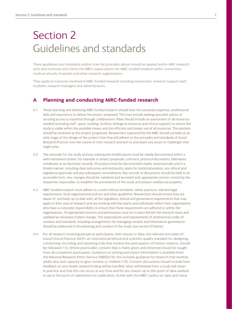 MRC Research Guidelines and Standards | PDF | Clinical Trial | Informed ...