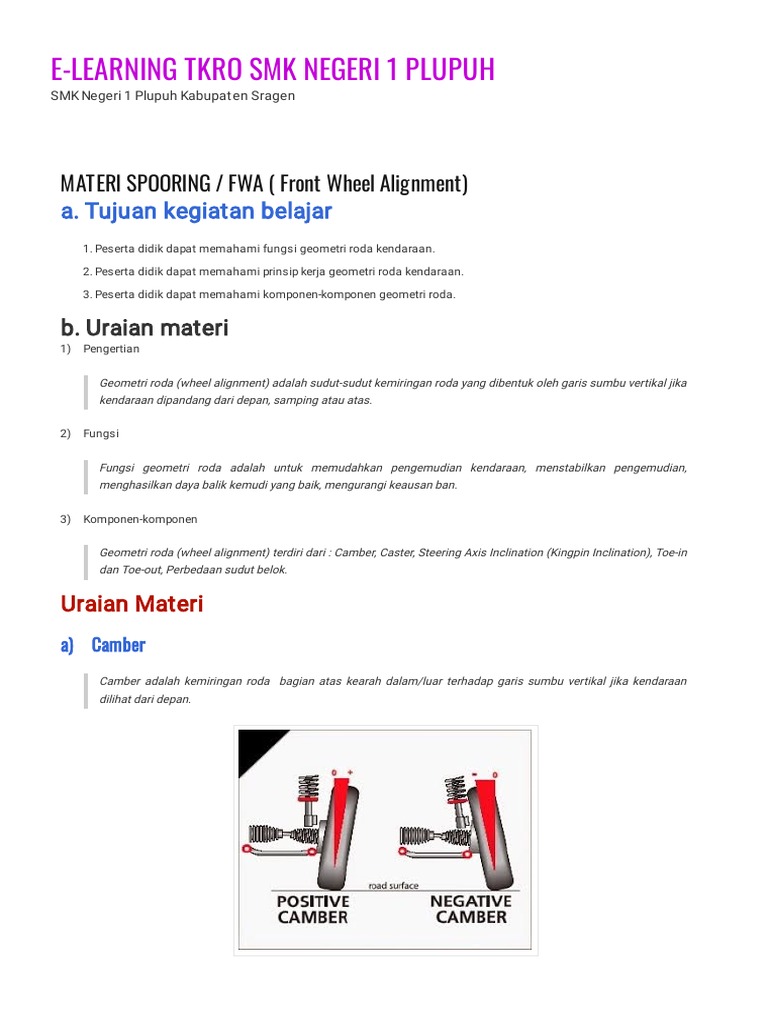 Fungsi dan Prinsip Geometri Roda | PDF