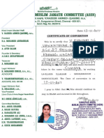 Muzlim Convertion Marrage Certificate