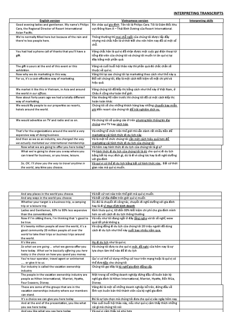 Interpreting Transcripts | PDF
