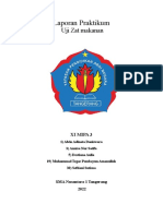 Laporan Uji Zat Biologi XI MIPA 3 Kelompok 1