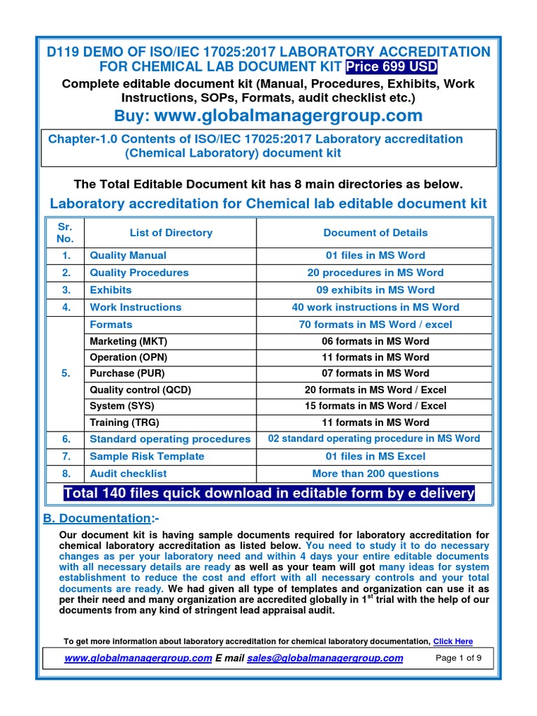 Iso170252017Lab Quality Manual of Nutracential & Functional Food PDF Laboratories Audit