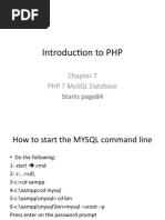 Chap 7 PHP MySQL Database