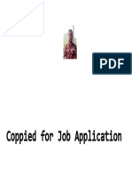 Coppied For Job Application