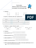 Test Adunarea Si Scaderea 020 Cu Trecere Peste Ordin. Transformari Ale Apei