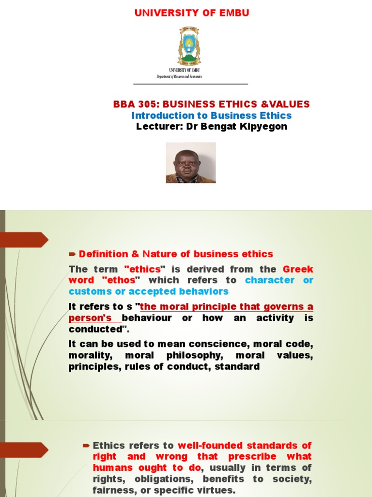 Business Ethics Overview and Challenges | PDF | Business Ethics | Morality