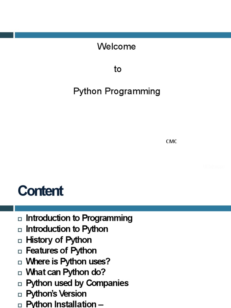Day1 - Introduction To Python | Download Free PDF | Python (Programming ...
