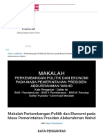 Makalah Perkembangan Politik Dan Ekonomi Pada Masa Pemerintahan Presiden Abdurrahman Wahid DOC - PDF Download Contoh Makalah Lengkap