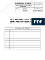 Procedimiento en Caso de Derrames de Agroquimicos