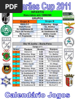 Guimarães Cup 2011 - Calendário Jogos Infantis